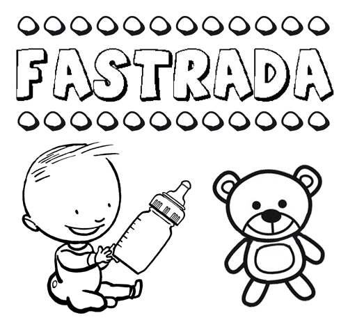 Dibujo del nombre Fastrada para colorear, pintar e imprimir