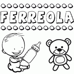 Dibujo del nombre Ferreola para colorear, pintar e imprimir