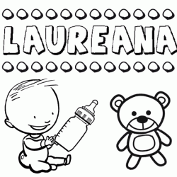Dibujo del nombre Laureana para colorear, pintar e imprimir