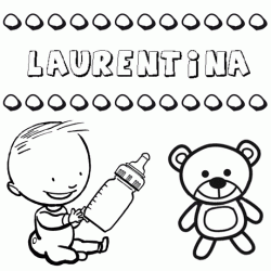 Dibujo del nombre Laurentina para colorear, pintar e imprimir