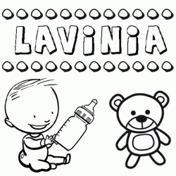 Dibujo del nombre Lavinia para colorear, pintar e imprimir