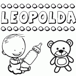 Dibujo del nombre Leopolda para colorear, pintar e imprimir