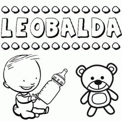 Dibujo del nombre Leobalda para colorear, pintar e imprimir