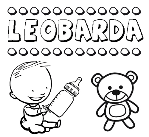 Dibujo del nombre Leobarda para colorear, pintar e imprimir
