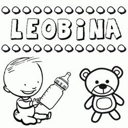 Dibujo del nombre Leobina para colorear, pintar e imprimir