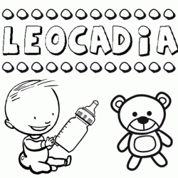 Dibujo del nombre Leocadia para colorear, pintar e imprimir