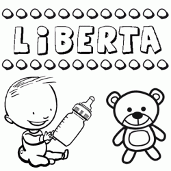 Dibujo del nombre Liberta para colorear, pintar e imprimir