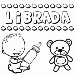 Dibujo del nombre Librada para colorear, pintar e imprimir