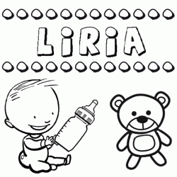 Dibujo del nombre Liria para colorear, pintar e imprimir