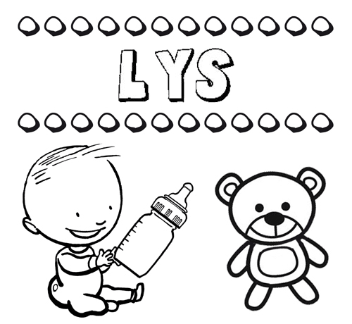 Dibujo del nombre Lys para colorear, pintar e imprimir