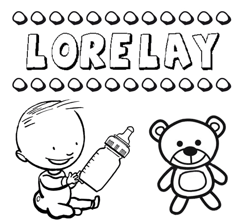 Dibujo del nombre Lorelay para colorear, pintar e imprimir