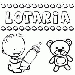 Dibujo del nombre Lotaria para colorear, pintar e imprimir