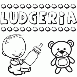 Dibujo del nombre Ludgeria para colorear, pintar e imprimir