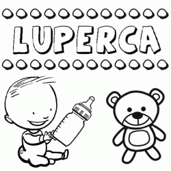 Dibujo del nombre Luperca para colorear, pintar e imprimir