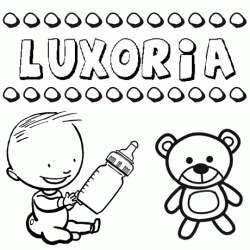 Dibujo del nombre Luxoria para colorear, pintar e imprimir
