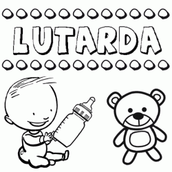 Dibujo del nombre Lutarda para colorear, pintar e imprimir