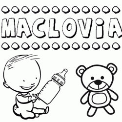 Dibujo del nombre Maclovia para colorear, pintar e imprimir