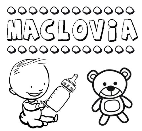 Dibujo del nombre Maclovia para colorear, pintar e imprimir