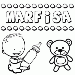 Dibujo del nombre Marfisa para colorear, pintar e imprimir