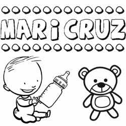 Dibujo del nombre Maricruz para colorear, pintar e imprimir