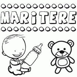 Dibujo del nombre Maritere para colorear, pintar e imprimir