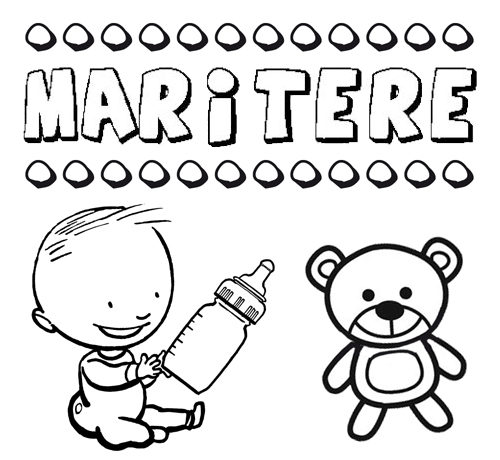 Dibujo del nombre Maritere para colorear, pintar e imprimir