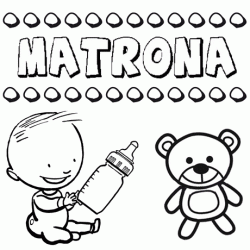 Dibujo del nombre Matrona para colorear, pintar e imprimir