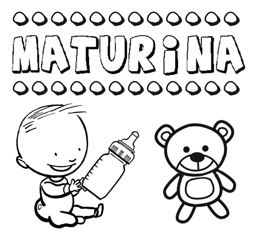 Dibujo del nombre Maturina para colorear, pintar e imprimir