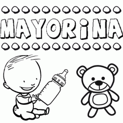 Dibujo del nombre Mayorina para colorear, pintar e imprimir