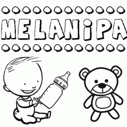 Dibujo del nombre Melanipa para colorear, pintar e imprimir