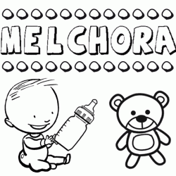 Dibujo del nombre Melchora para colorear, pintar e imprimir
