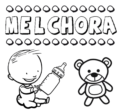 Dibujo del nombre Melchora para colorear, pintar e imprimir
