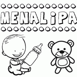 Dibujo del nombre Menalipa para colorear, pintar e imprimir