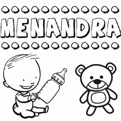 Dibujo del nombre Menandra para colorear, pintar e imprimir