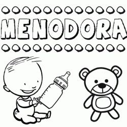 Dibujo del nombre Menodora para colorear, pintar e imprimir