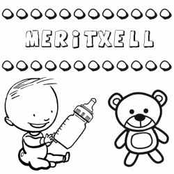 Dibujo del nombre Meritxell para colorear, pintar e imprimir