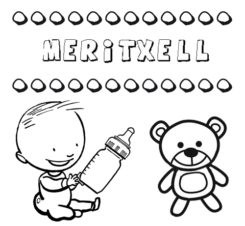 Dibujo del nombre Meritxell para colorear, pintar e imprimir