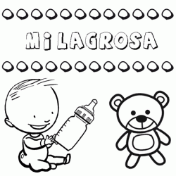 Dibujo del nombre Milagrosa para colorear, pintar e imprimir