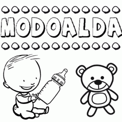 Dibujo del nombre Modoalda para colorear, pintar e imprimir