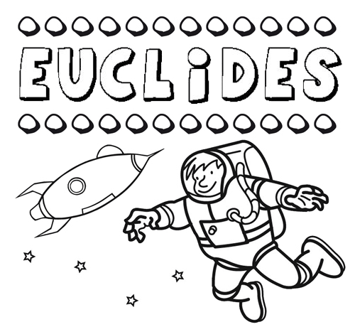 Dibujo con el nombre Euclides para colorear, pintar e imprimir