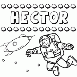 Dibujo con el nombre Héctor para colorear, pintar e imprimir