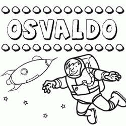 Dibujo con el nombre Osvaldo para colorear, pintar e imprimir