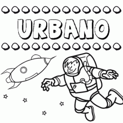 Dibujo con el nombre Urbano para colorear, pintar e imprimir