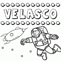 Dibujo con el nombre Velasco para colorear, pintar e imprimir