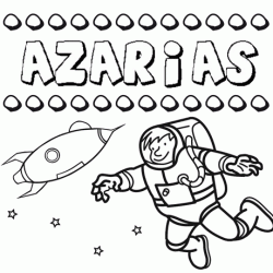 Dibujo con el nombre Azarías para colorear, pintar e imprimir