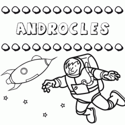 Dibujo con el nombre Androcles para colorear, pintar e imprimir