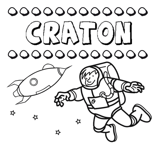 Dibujo con el nombre Cratón para colorear, pintar e imprimir