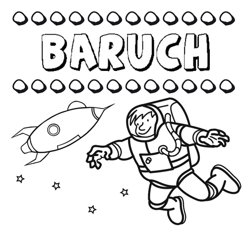 Dibujo con el nombre Baruch para colorear, pintar e imprimir