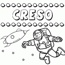 Dibujo con el nombre Creso para colorear, pintar e imprimir