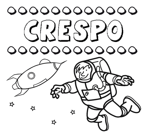 Dibujo con el nombre Crespo para colorear, pintar e imprimir